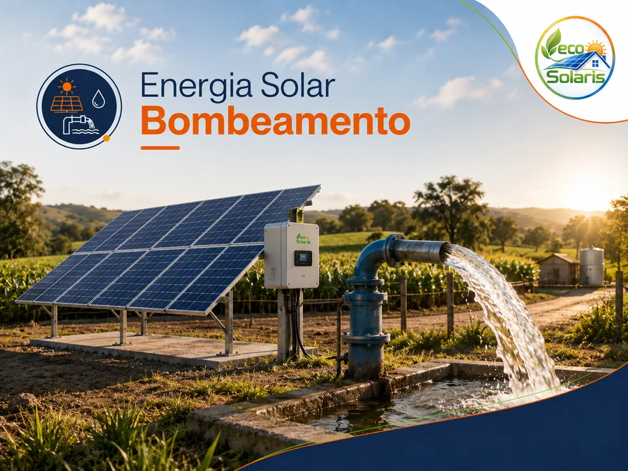 Ilustração de bombeamento solar
