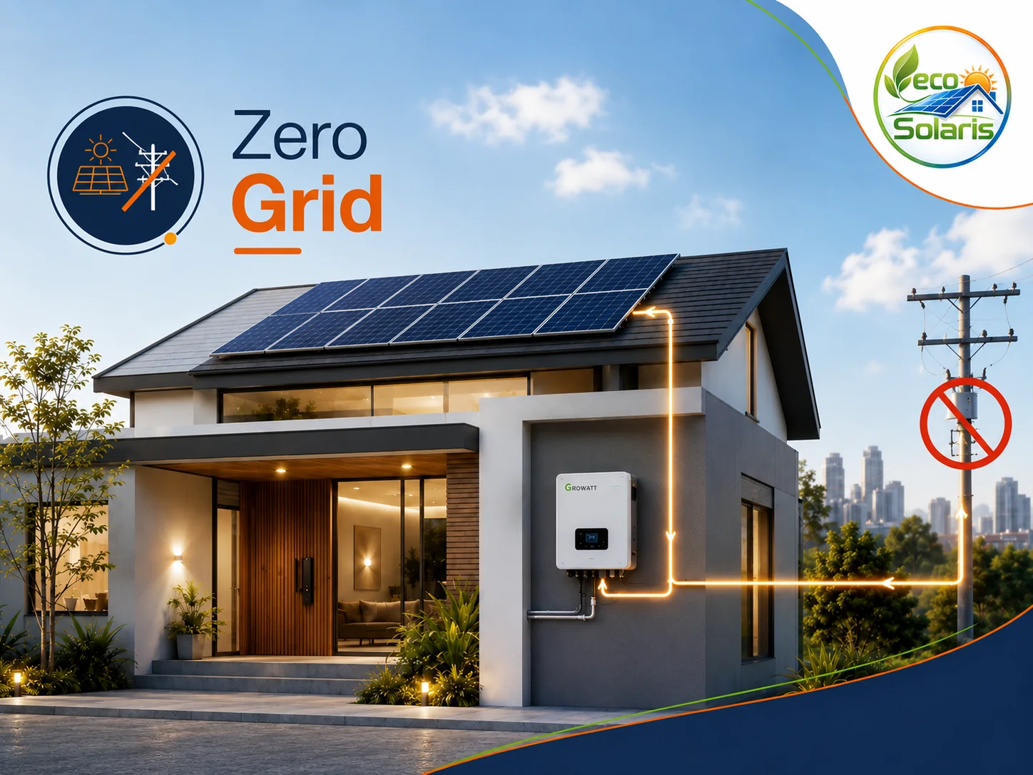 Ilustração de sistema solar grid zero